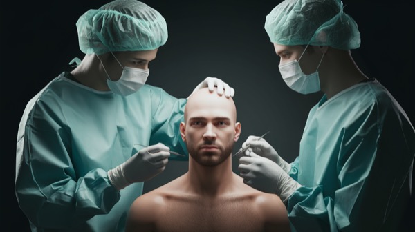 Chest hair to head transplant